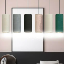 Online Szeroka listwa z różnokolorowymi abażurami 1068/6 BENTE | Kaja Żyrandole Nowoczesne