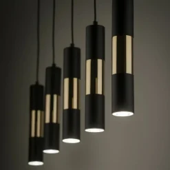 Cheap Szeroka listwa ze smukłymi tubami na zwisach TK 4758 z serii VIVIEN Żyrandole Nowoczesne