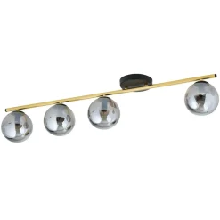 New Szeroka, ozdobna lampa sufitowa do salonu 1250/4 z serii MONZA | Kaja Żyrandole Nowoczesne