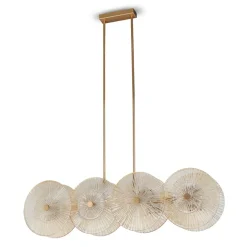 Store Szeroka, ozdobna lampa wisząca nad stół MOD007PL-08G1 z serii ASTER Żyrandole Nowoczesne