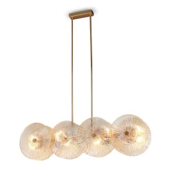 Store Szeroka, ozdobna lampa wisząca nad stół MOD007PL-08G1 z serii ASTER Żyrandole Nowoczesne