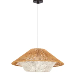 Outlet Szeroka, rustykalna lampa wisząca, gwint E27 31-26897 z serii AFRICA | Kaja Oświ Żyrandole Nowoczesne