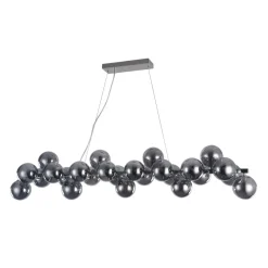 Store Szeroka, srebrna lampa wisząca MOD547PL-25CH DALLAS | Kaja Oświetlenie Żyrandole Nowoczesne