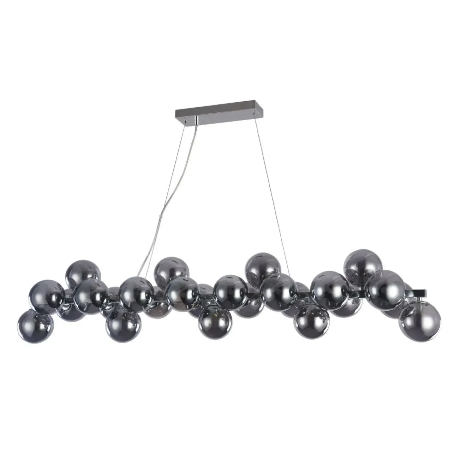 Store Szeroka, srebrna lampa wisząca MOD547PL-25CH DALLAS | Kaja Oświetlenie Żyrandole Nowoczesne