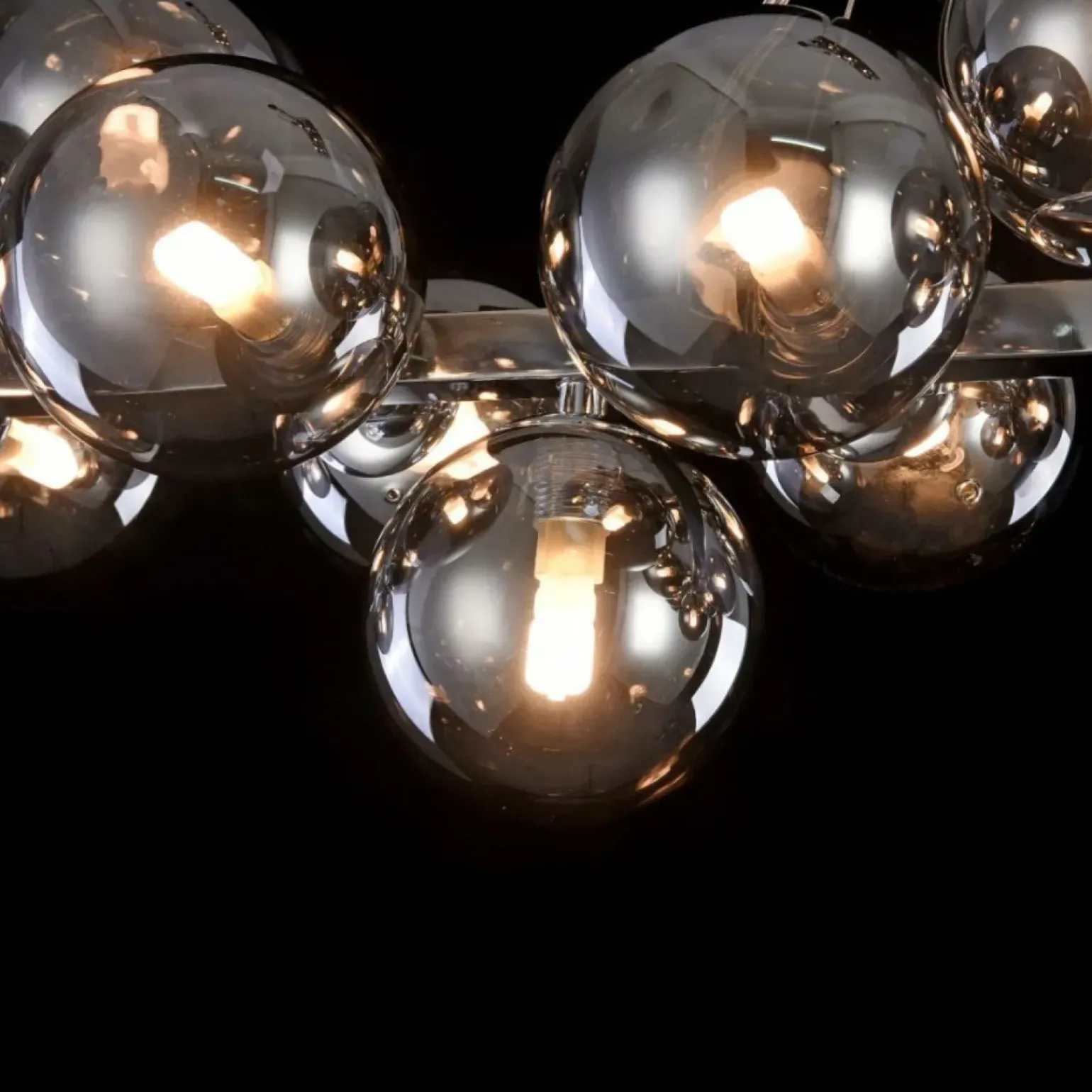 Store Szeroka, srebrna lampa wisząca MOD547PL-25CH DALLAS | Kaja Oświetlenie Żyrandole Nowoczesne