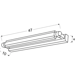 Sklep Kaja Szeroki kinkiet 47cm nad lustro LED 20-32560 QUASAR | Kaja Oświetlenie