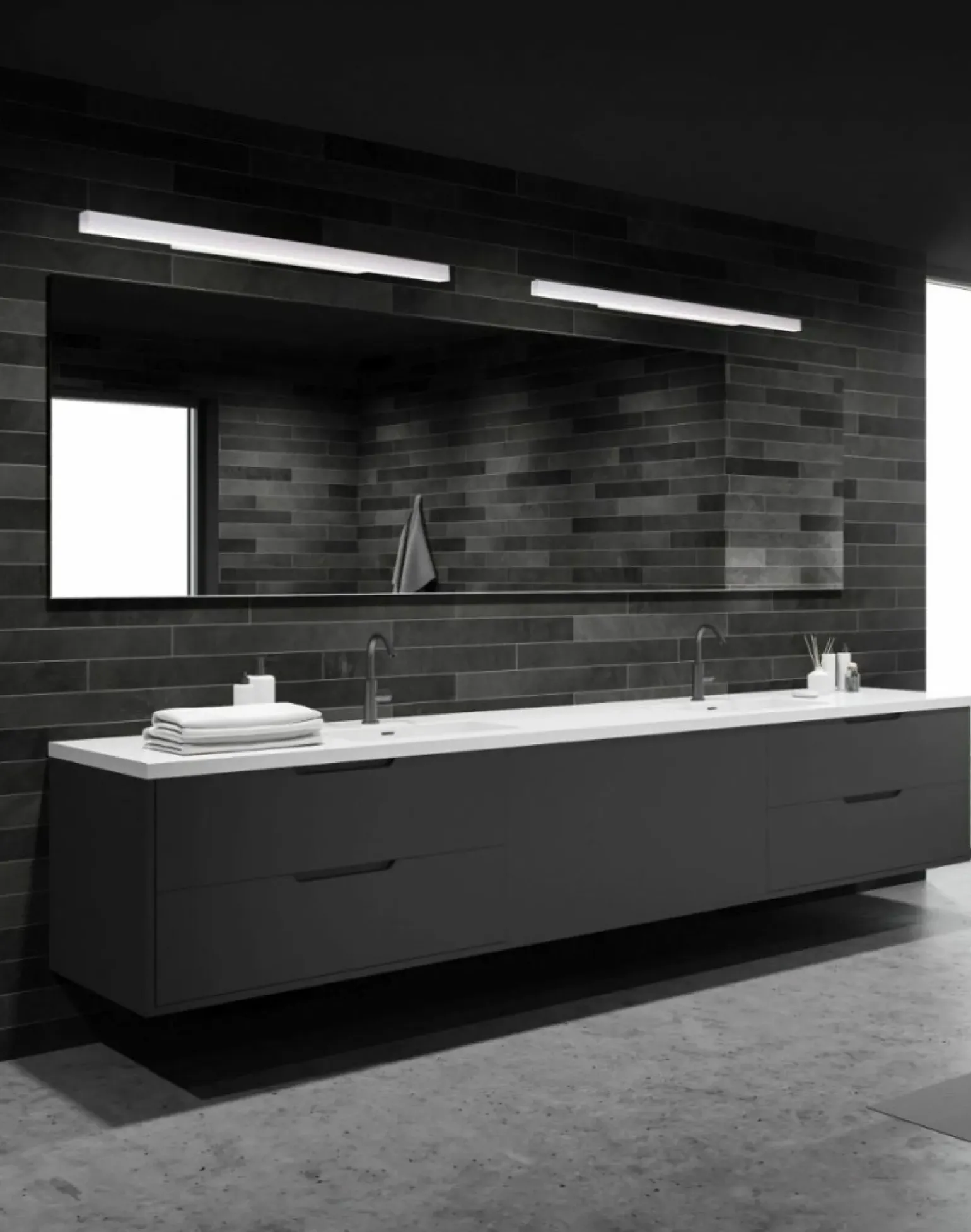 Sklep Kaja Szeroki kinkiet LED do łazienki 113cm MX W0265 LINEAR | Kaja