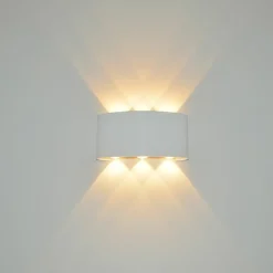 Sklep Kaja Szeroki kinkiet zewnętrzny LED 3000K OWL-6650-4-WH-3K ORTELO | Kaja