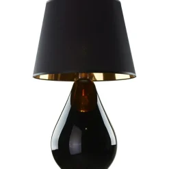 Sklep Kaja Szklana, czarno-złota lampka stołowa TK 5454 LACRIMA | Kaja