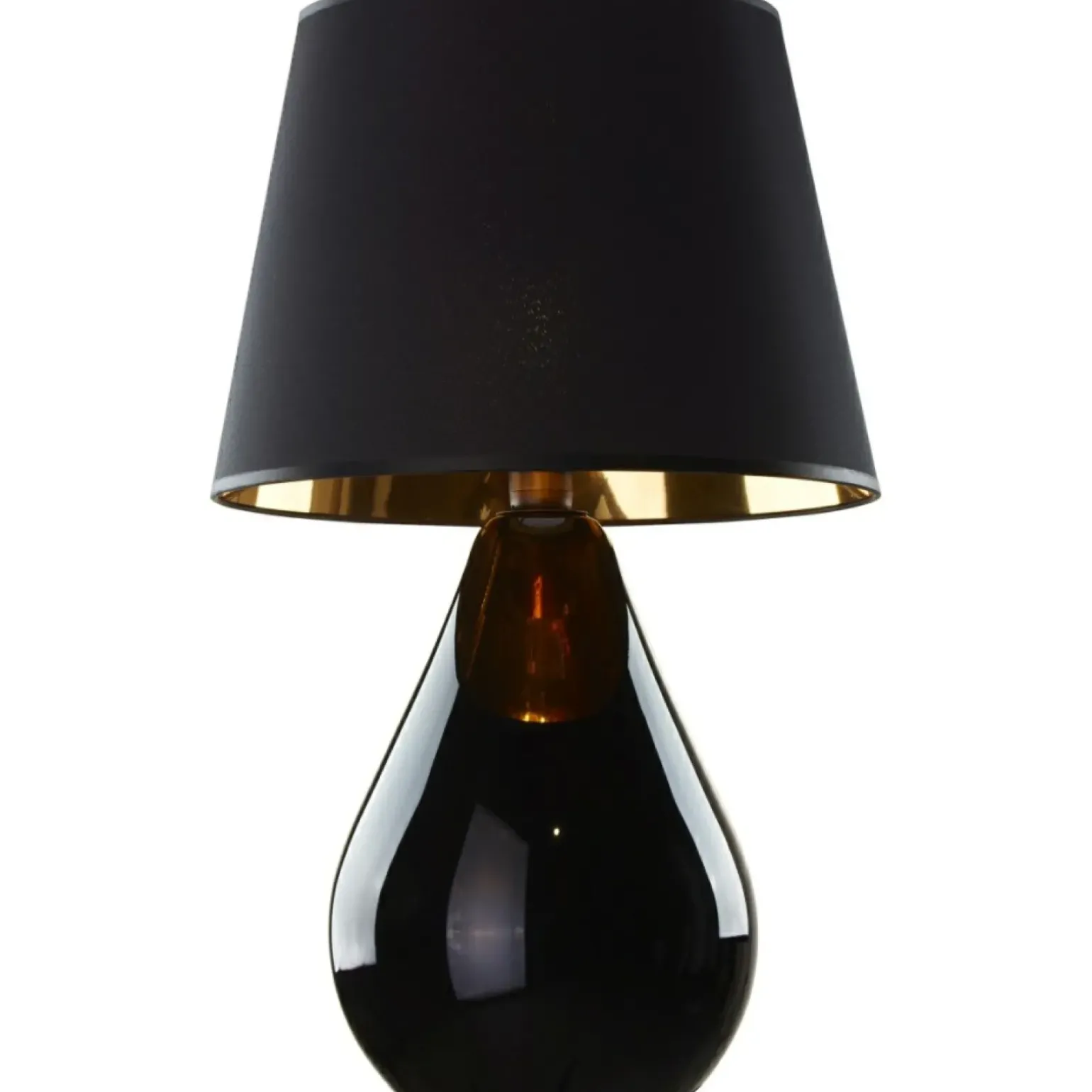 Sklep Kaja Szklana, czarno-złota lampka stołowa TK 5454 LACRIMA | Kaja