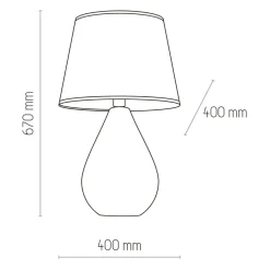 Sklep Kaja Szklana, czarno-złota lampka stołowa TK 5454 LACRIMA | Kaja