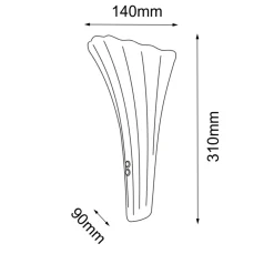 Sklep Kaja Szklana, retro lampa ścienna do salonu ANT 8795 PETALO | Kaja