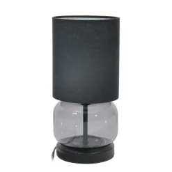 Sklep Kaja Szklana, smukła lampka nocna z abażurem TB-63748-BL-SG DORME | Kaja