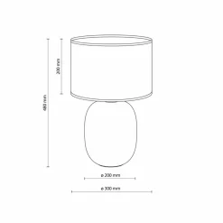 Sklep Kaja Szklana, stylowa lampa nocna na szafkę TK 5987 MELODY GRAPHITE | Kaja