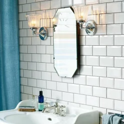 Sklep Kaja Szklany kinkiet, chromowana oprawa BATH-AUSTEN1-PC z serii AUSTEN