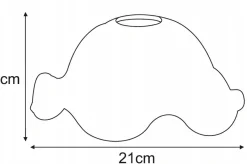 Sklep Kaja Szklany klosz ze złotymi drobinkami K-HP-PS-203 KLOSZ