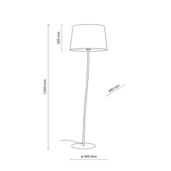 Sklep Kaja Żółta, dekoracyjna lampa podłogowa do sypialni TK 6645 NICOLA | Kaja