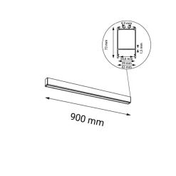 Sklep Kaja Techniczna lampa sufitowa plafon 90cm 4000K ANT 8659 NUMATA | Kaja