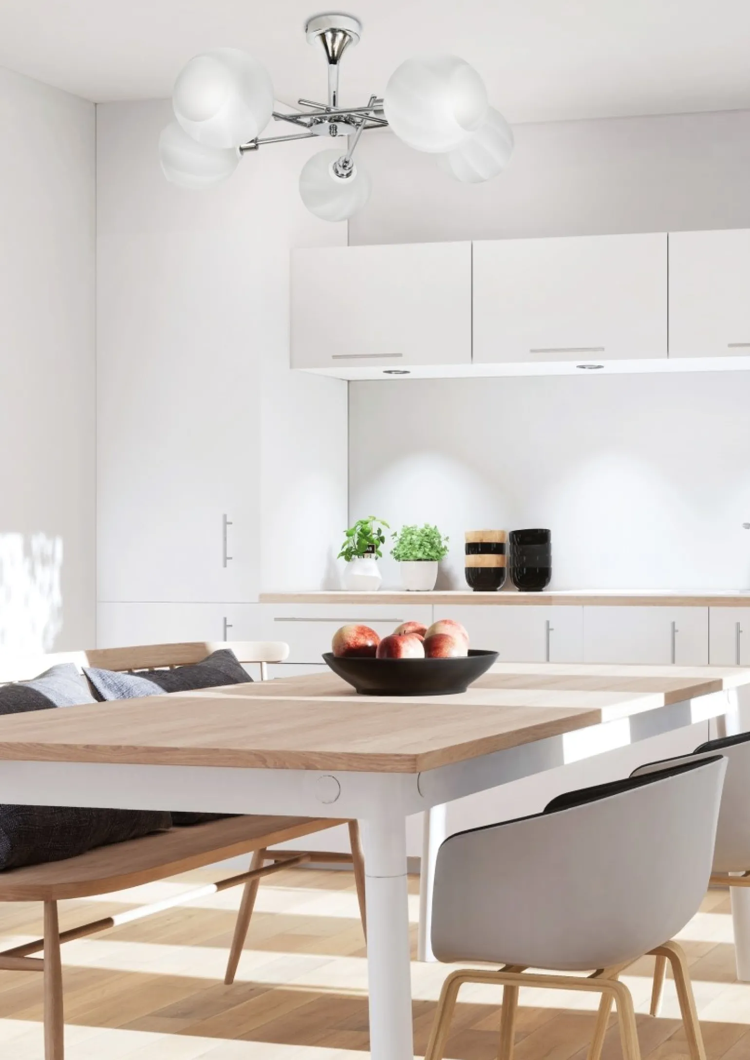 Sklep Kaja Tradycyjna lampa z mlecznymi kloszami 35-72269 RAUL | Kaja Oświetlenie