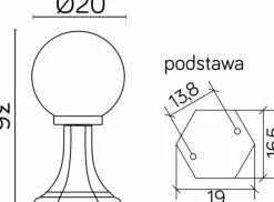 Sklep Kaja Tradycyjna oprawa ogrodowa, IP43 K 4011/1/K 200 z serii KULE CLASSIC | Kaja Oświ