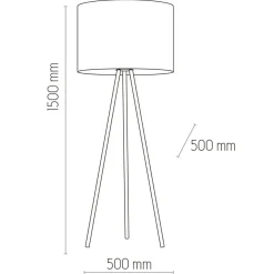 Sklep Kaja Trójnóg lampa podłogowa z jutowym abażurem TK 5569 JUTA | Kaja