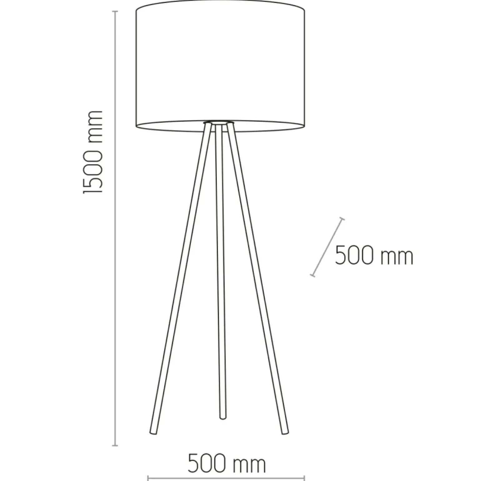 Sklep Kaja Trójnóg lampa podłogowa z jutowym abażurem TK 5569 JUTA | Kaja