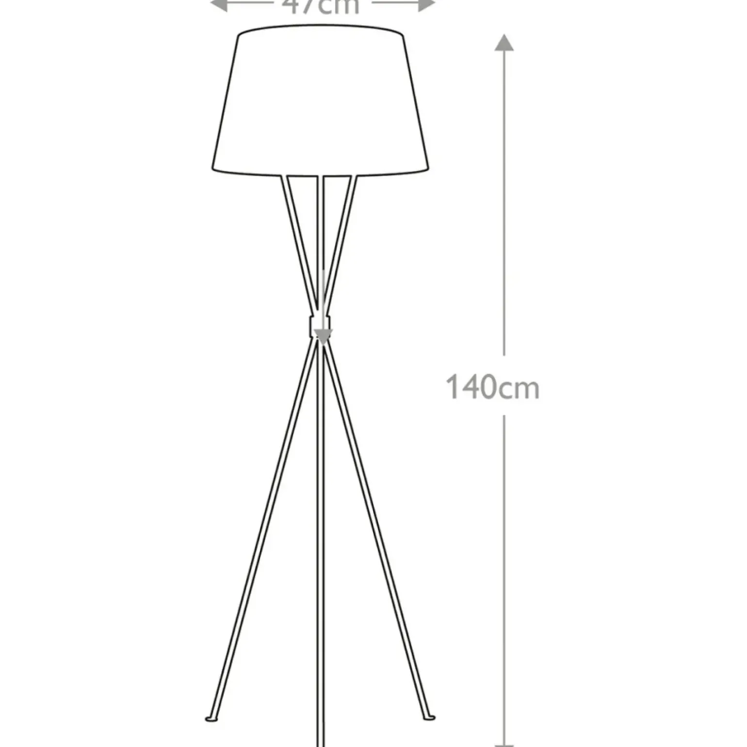 Sklep Kaja Trójnożna lampa podłogowa, nikiel FE-PENNY-FL-PN z serii PENNY