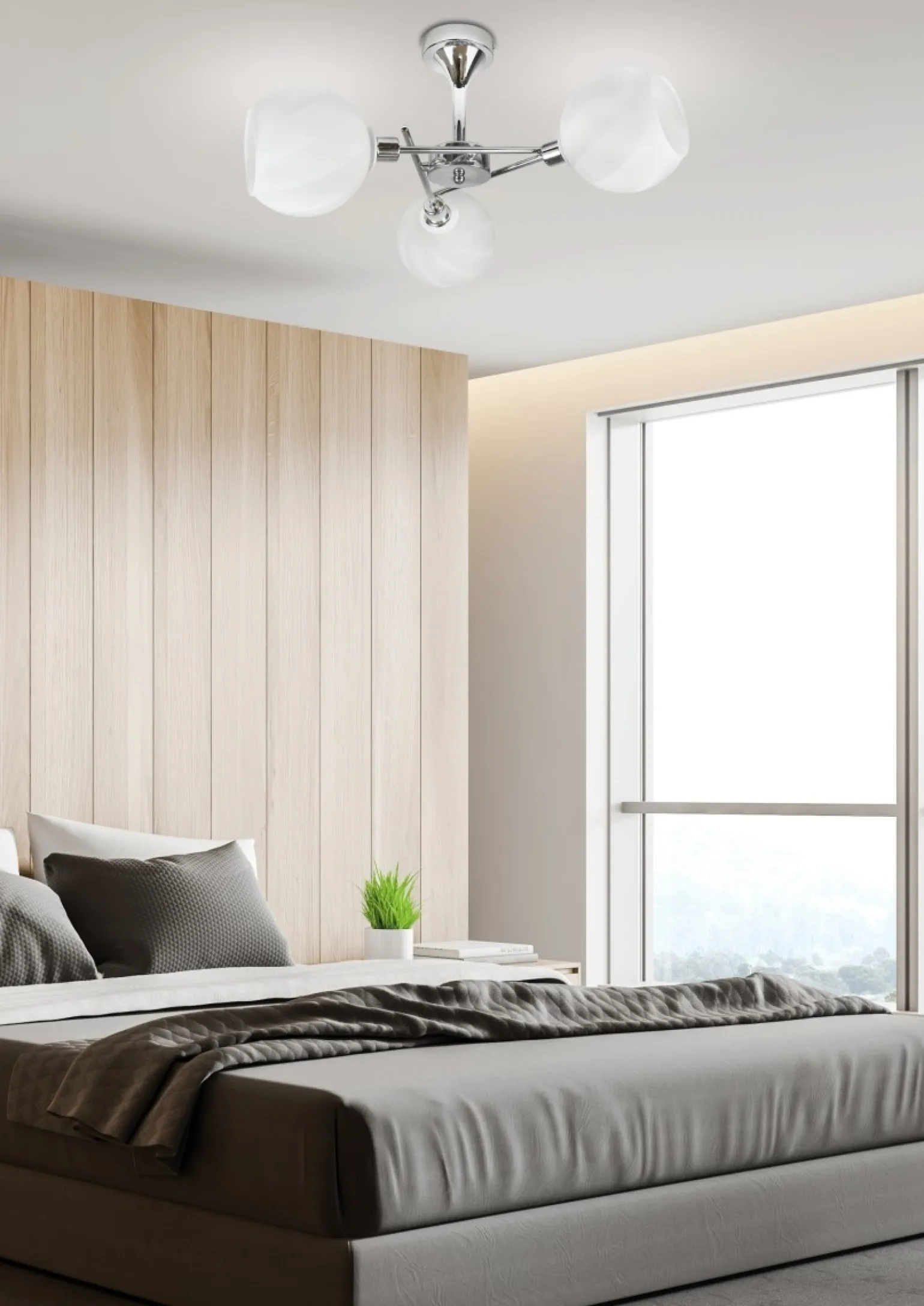 Sklep Kaja Trójramienna lampa z kulistymi kloszami 33-72221 RAUL | Kaja