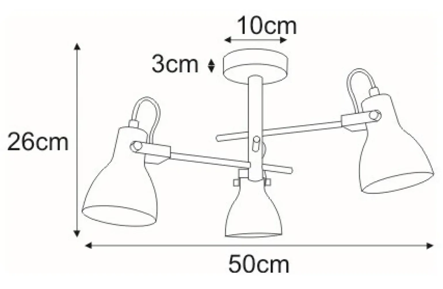 Best Trójramienna, regulowana lampa sufitowa K-8110 KANTI | Kaja Żyrandole Nowoczesne