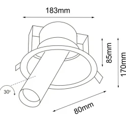 Sklep Kaja Tuba punktowa mocowana podtynkowo GU10 ANT 7807 YAKUMO | Kaja