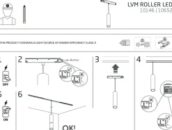 Sklep Kaja Tuba wisząca do szyny magnetycznej 1F 10652 LVM ROLLER LED | Kaja
