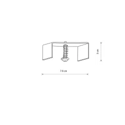 Sklep Kaja Uchwyt montażowy do szyny podtynkowej 8306 CTLS RECESSED FIXING | Kaja