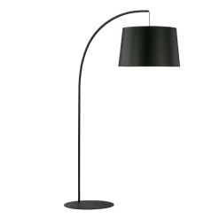 Sklep Kaja Łukowa, czarna lampa stojąca z dużym abażurem 3092 z serii KALAIYA