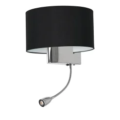 Sklep Kaja Unikalna lampa ścienna z czarnym abażurem ML6378 z serii CASINO | Kaja Oświetlen