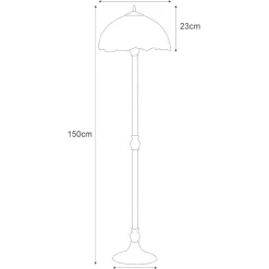 Sklep Kaja Unikalna lampa podłogowa, dekoracyjny witraż K-F16835 z serii ROSE