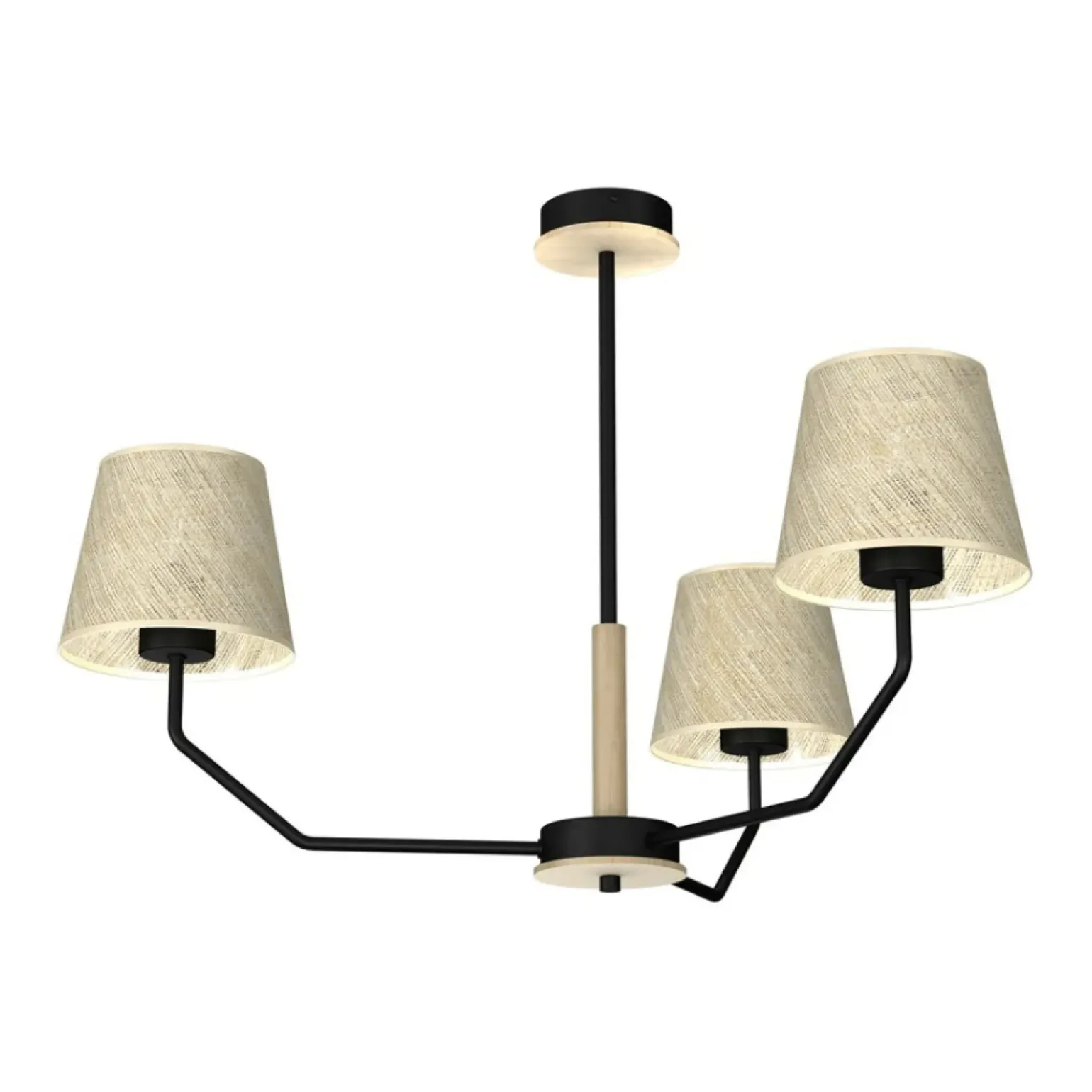 Store Unikalna lampa sufitowa z trzema abażurami MLP7276 z serii ETNA | Kaja Oświetlen Żyrandole Nowoczesne