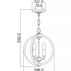 Sklep Kaja Unikalna lampa wisząca, regulowana FE-CORINNE-3P-S z serii CORINNE