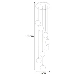Cheap Unikalna lampa wisząca z kloszami na żarówkę G9 K-5562 z serii GALAXY Żyrandole Nowoczesne