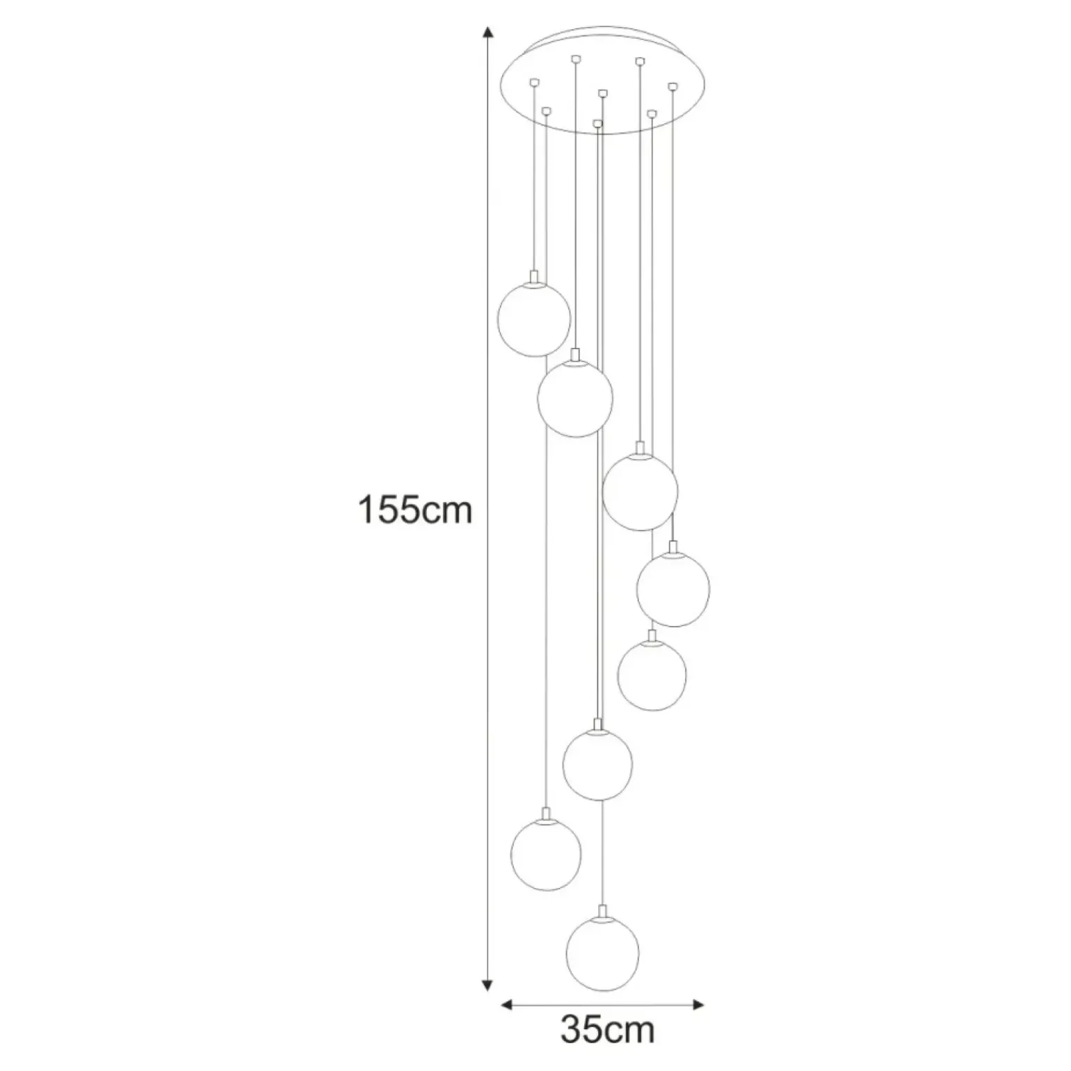 Cheap Unikalna lampa wisząca z kloszami na żarówkę G9 K-5562 z serii GALAXY Żyrandole Nowoczesne