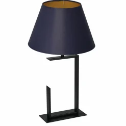 Sklep Kaja Unikalna lampka stołowa, granatowy abażur LX 3413 z serii TABLE LAMPS