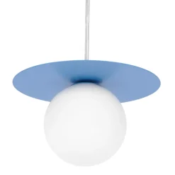 Cheap Unikalna, niebieska lampa wisząca z kloszem K-5445 z serii ROBIN Żyrandole Nowoczesne