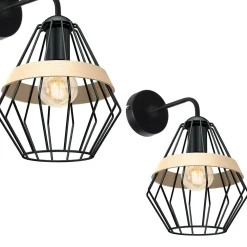 Sklep Kaja Unikalny kinkiet ścienny, druciany klosz MLP5523 z serii CLIFF | Kaja Oświetleni