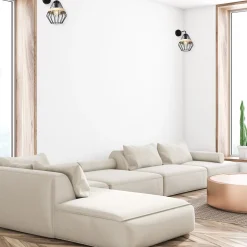 Sklep Kaja Unikalny kinkiet ścienny, druciany klosz MLP5523 z serii CLIFF | Kaja Oświetleni