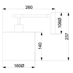 Sklep Kaja Unikalny kinkiet ścienny z abażurem BALANCE1-BKPN z serii BALANCE
