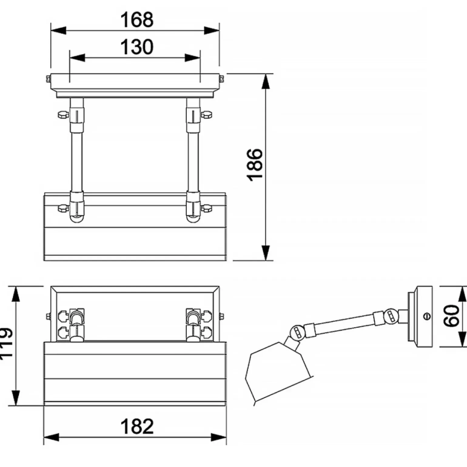 Sklep Kaja Unikalny kinkiet o szerokości 18cm CHAWTON-PLS-AB z serii CHAWTON