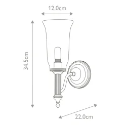Sklep Kaja Unikalny kinkiet w kolorze chromu BATH-CARROLL2-PC z serii CARROLL