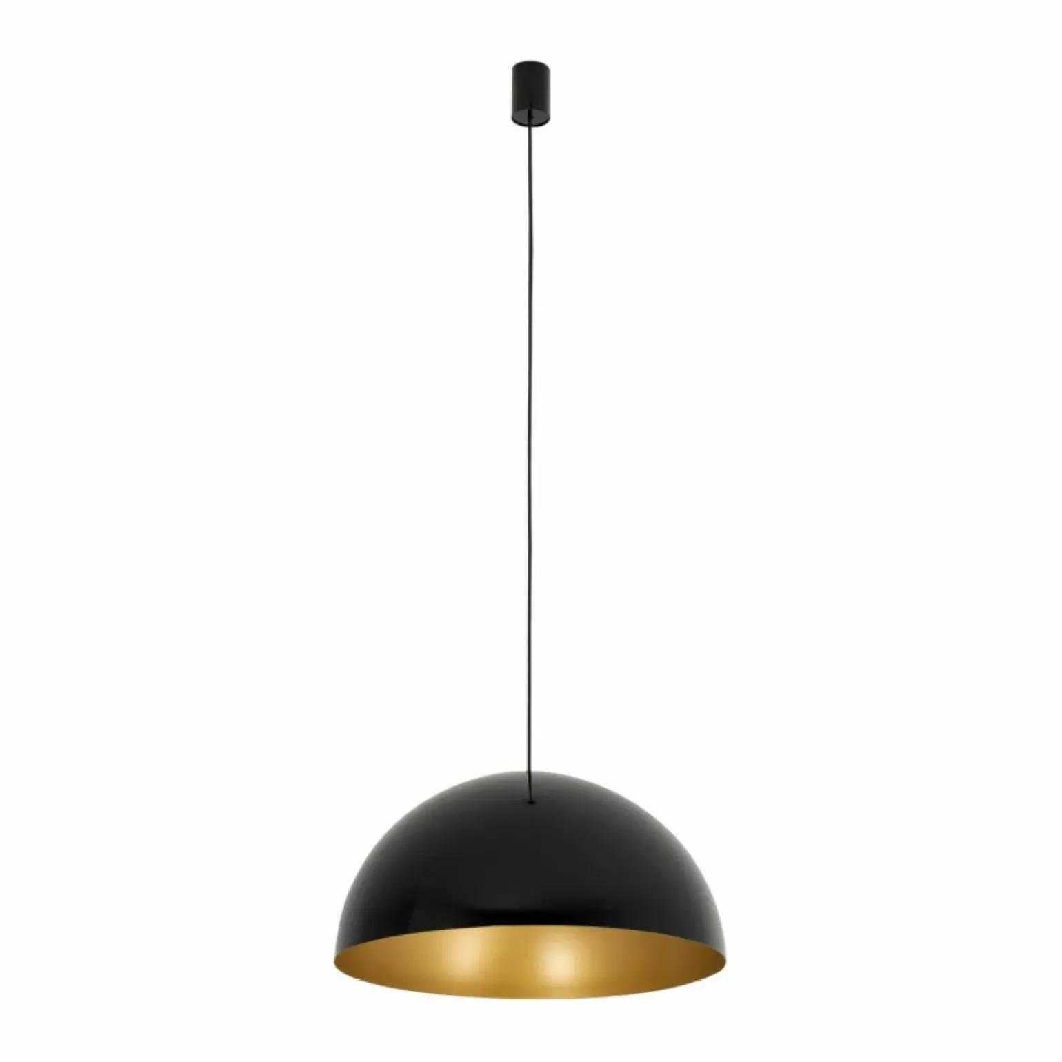 Outlet Uniwersalna, czarno-złota lampa wisząca ⌀50cm 10693 HEMISPHERE | Kaja Żyrandole Nowoczesne