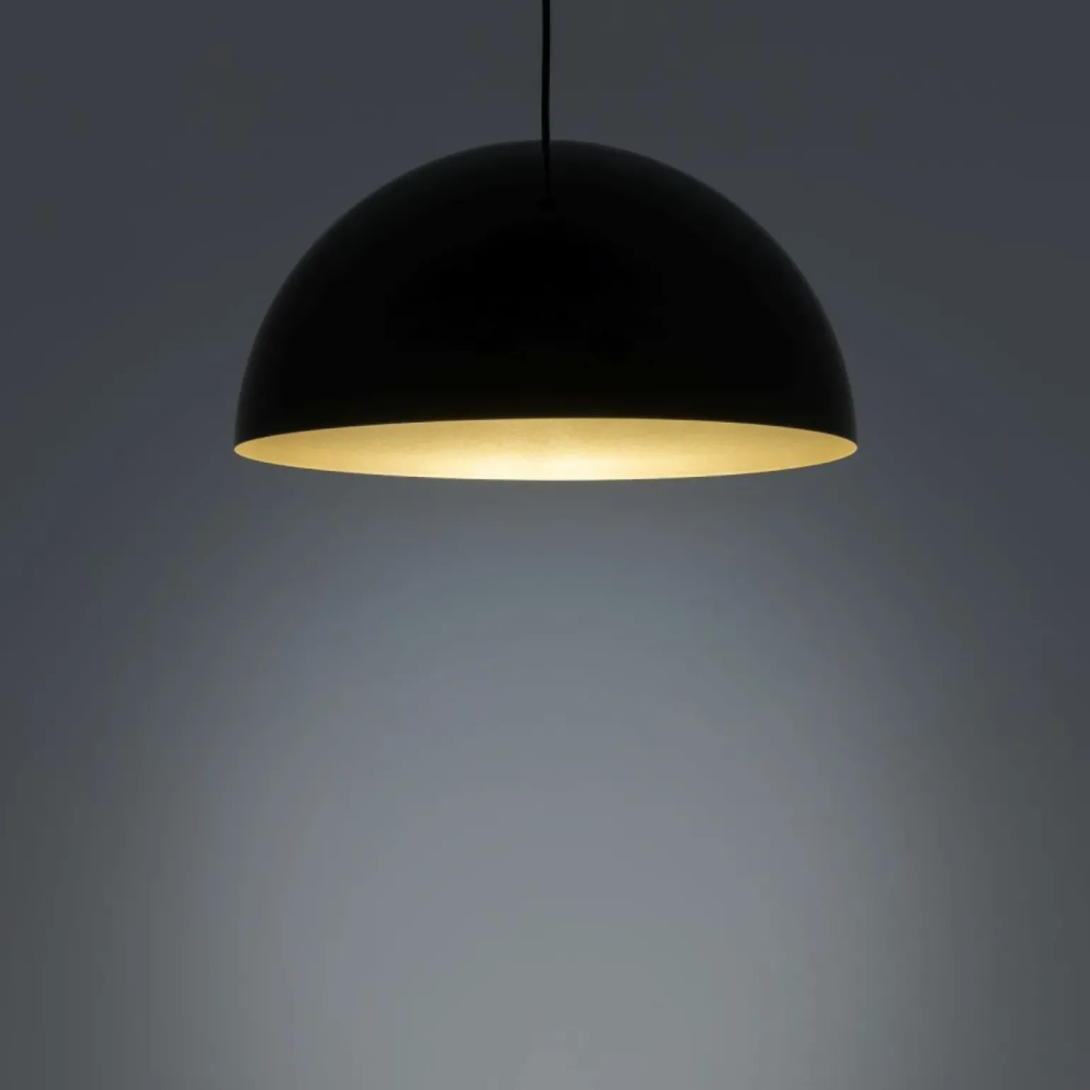 Outlet Uniwersalna, czarno-złota lampa wisząca ⌀50cm 10693 HEMISPHERE | Kaja Żyrandole Nowoczesne