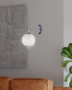 Sklep Kaja Uniwersalna, srebrna lampa ścienna 21-23827 LARIX | Kaja Oświetlenie