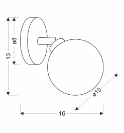 Sklep Kaja Uniwersalny kinkiet z m kloszem 91-20963 z serii RODIA | Kaja Oświetlen